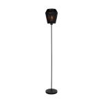 Eglo Lámpara de pie Persley Acero Negro Papel | IP20 - Apta para 1x E27 