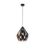 Eglo Colgante De Luz Carlton 1 Negro, Cobre | Apta para E27