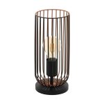 Eglo Lámpara De Mesa Roccamena Negro, Cobre | Apta para 1x E27