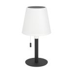 Eglo Lámpara De Mesa Montapalma Solar Acero Negro 2W 190lm - 830 Luz Cálida | IP54 - Regulable - USB-C