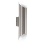 Eglo Luz De Pared Agolada Al Aire Libre Acero Inoxidable Gris Up & Down 7.4W 660lm - 830 Luz Cálida