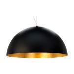 Eglo Colgante De Luz Gaeta 1 Acero Negro Oro | IP20 - Apta para 1x E27 