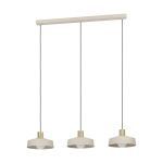 Eglo Colgante De Luz Valdiola Acero Lijado | IP20 - Apta para 3x E27 