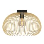 Eglo Luz de techo Venezuela Negro, Oro | Apta para E27