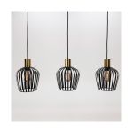 Eglo Colgante De Luz Empoli Acero Negro | IP20 - Apta para 3x E27 