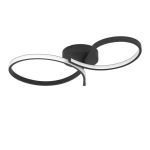 Eglo Luz de techo Serpins Acero Negro 21W 2500lm - 830 Luz Cálida
