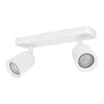 Eglo Techo Foco Camaldoli Acero Blanco | Apta para 2x GU10