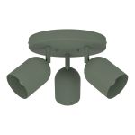 Eglo Techo Foco Tilston Acero Verde | Apta para 3x E14