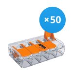 Multipack 50x Wago 221-415 Terminal de tornillo Conector | 5 Cable Conexión 