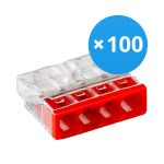 Multipack 100x Wago 2273-204  Conector | 4 Cable Conexión