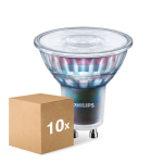 Multipack 10x Philips MASTER LED Spot ExpertColor GU10 PAR16 5.5W 375lm 36D - 930 Luz Cálida | Mejor reproducción de color - Regulable - Reemplazo 50W
