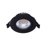 Noxion LED Ajustable Slim Foco Negro Esférica 6W 550lm 60D - 927 Luz Muy Cálida | 85mm - IP54 - Regulable - Mejor Reproducción De Color