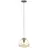Brilliant Kaizen Colgante De Luz Vidrio Colgante De Luz Metal Negro Beige | 250mm - Apta para 1x E27
