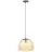 Brilliant Kaizen Colgante De Luz Vidrio Colgante De Luz Metal Negro Beige | 350mm - Apta para 1x E27