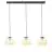 Brilliant Kaizen Colgante De Luz Vidrio Colgante De Luz Metal Negro Beige | Apta para 3x E27