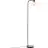 Brilliant Lampara De Pié Casto Vidrio Metal Negro Beige | Apta para 1x E27