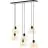Brilliant Casto Colgante De Luz Vidrio Colgante De Luz Metal Negro Beige | Apta para 6x E27