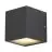 SLV Sitra Cube Luz De Pared Aluminium Gris | Al Aire Libre - IP44 - Apta para 2x GX53 