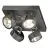 SLV Kalu Quadruple Pared y Luz de techo Aluminium Negro Cuadrado 60W 4000lm - 830 Luz Cálida | Regulable 
