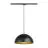 SLV Foco de carril Colgante De Luz Forchini M 40 1-Fase Acero Negro | Apta para 1x E27 