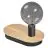 Ledvance Lámpara De Mesa Decor Madera/Negro | Apta para 1xE27 - Touch/3 Pasos Regulable