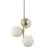 Nordlux Lilly Colgante De Luz Metal Latón | Apta para 3x E14