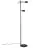 Nordlux Clyde Lámpara de pie Metal Negro 8W 350lm - 827 Luz Muy Cálida | 3 Pasos Regulable