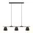 Nordlux Theo 3-Rail Colgante De Luz Metal y Madera Negro | Apta para 3x GU10