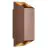 Nordlux Nico Luz De Pared Aluminium Oxidado Up & Down | IP54 - Apta para 2x GU10