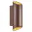 Nordlux Nico Luz De Pared Aluminium Oxidado Up & Down | IP54 - Apta para 2x GU10