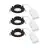 Multipack 3x Nordlux Downlight Monolo Negro 4.8W 450lm 36D - 830 Luz Cálida | 82mm - IP20 - 3 Pasos Regulable