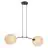 Emibig Colgante De Luz Motif Acero Negro | Apta para 2x E27 - Max 15W