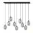 Emibig Colgante De Luz Astral Acero Negro | Apta para 9x E14 - Max 10W