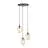 Emibig Colgante De Luz Astral Acero Negro | Apta para 3x E14 - Max 10W