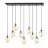 Emibig Colgante De Luz Astral Acero Negro | Apta para 9x E14 - Max 10W