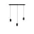 Calex Retro Colgante De Luz Cordset Rectangular Metal Negro  |incl. cable 2 Metro - Apta para 3xE27