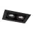 Noxion Empotrado Spot sin marco Pro 2x MR16 Ajustable Negro | Recorte 181x97mm - GU10 Casquillo