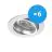 Multipack 6x Noxion Empotrado Spot Vision MR16 Ajustable Aluminium | Recorte 69mm - GU10 Casquillo