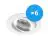 Multipack 6x Noxion Empotrado Spot Drome MR16 Ajustable Blanco | Recorte 69mm - GU10 Casquillo
