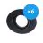 Multipack 6x Noxion Empotrado Spot Logic MR16 Ajustable Negro | Recorte 80mm - GU10 Casquillo