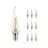 Multipack 10x Noxion Lucent LED E14 Punta torcida Vela con Filamento Clara 2.5W 250lm - 827 Luz muy Cálida | Reemplazo 25W
