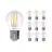 Multipack 10x Noxion Lucent Lustre LED E27 Esférica con Filamento Clara 4.5W 470lm - 827 Luz muy Cálida | Regulable - Reemplazo 40W