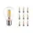 Multipack 10x Noxion Lucent LED E27 Pera con Filamento Clara 4.5W 470lm - 822-827 Dim To Warm | Regulable - Reemplazo 40W