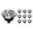 Multipack 10x Noxion Lucent Foco LED GU10 AR111 15W 850lm 40D - 930 Luz Cálida | Mejor Reproducción De Color - Regulable -  Reemplazo 75W