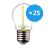 Multipack 25x Noxion Lucent LED E27 Esférica con Filamento Clara 1.4W 136LM - 827 Luz muy Cálida | Reemplazo 15W