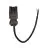 Noxion GST - Compatible Cable de alimentación Negro - Macho + Extremos abiertos - 0,3m - 2 pole 0,75mm2