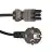 Noxion GST - Compatible Cable de alimentación Negro - Hembra + Schuko Europlug - 2m - 3 pole 0.75mm2