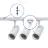 Bright Choice Set completo 1-Fase Rail 1 Metro Blanco | incl. 3x Foco + GU10 2700K 3W Regulable + Tapa Final, Conector de Alimentación