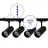 Bright Choice Set completo 1-Fase Rail 2 Metro Negro | incl. 4x Foco + GU10 2700K 3W Regulable + Tapa Final, Conector de Alimentación y I-Conector