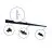 Bright Choice Rail Set 1-Fase 3 Metro Negro | incl. Tapa Final, Conector de Alimentación y L-Conector